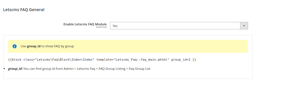 genralconfig Letscms FAQ page