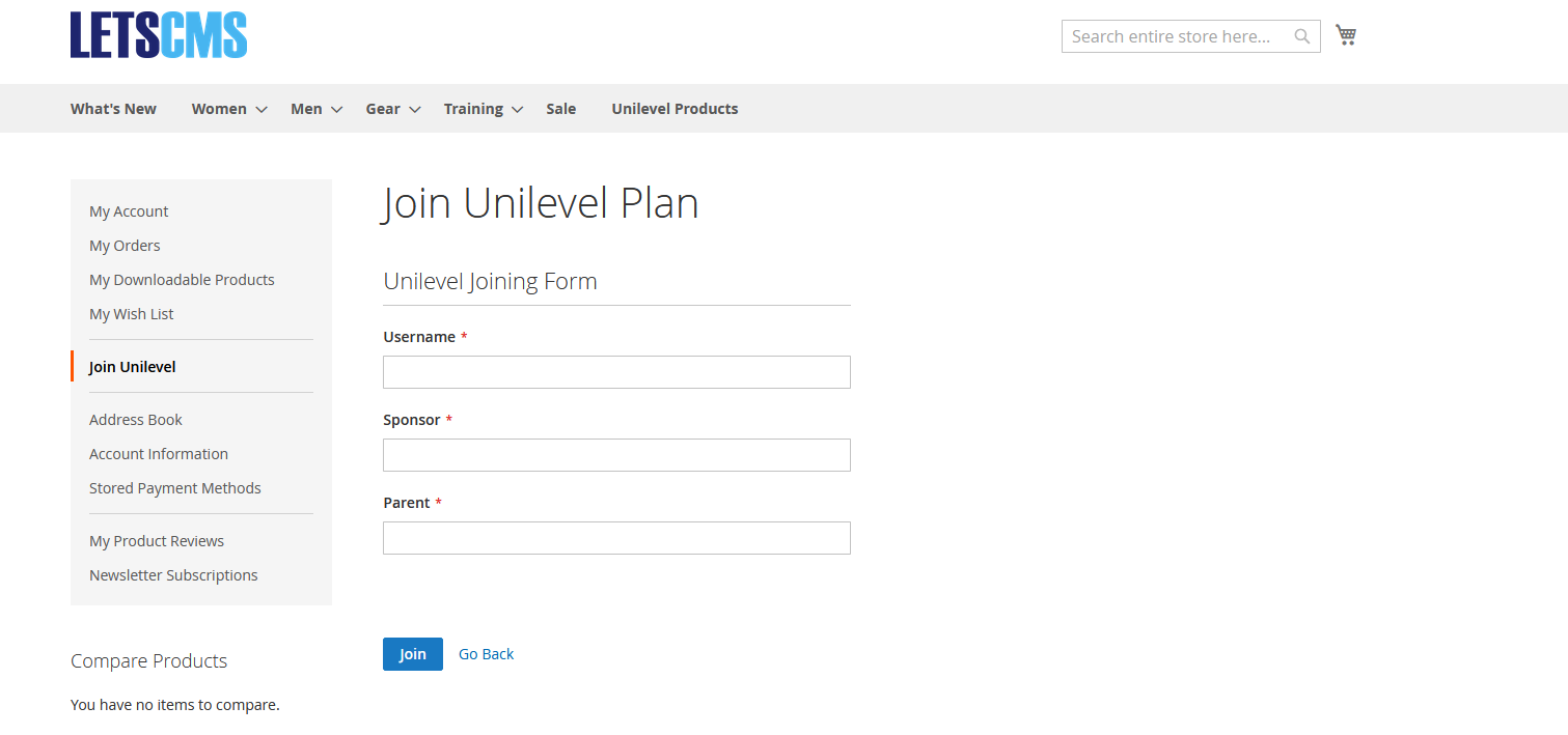 unilevel mlm user_customer