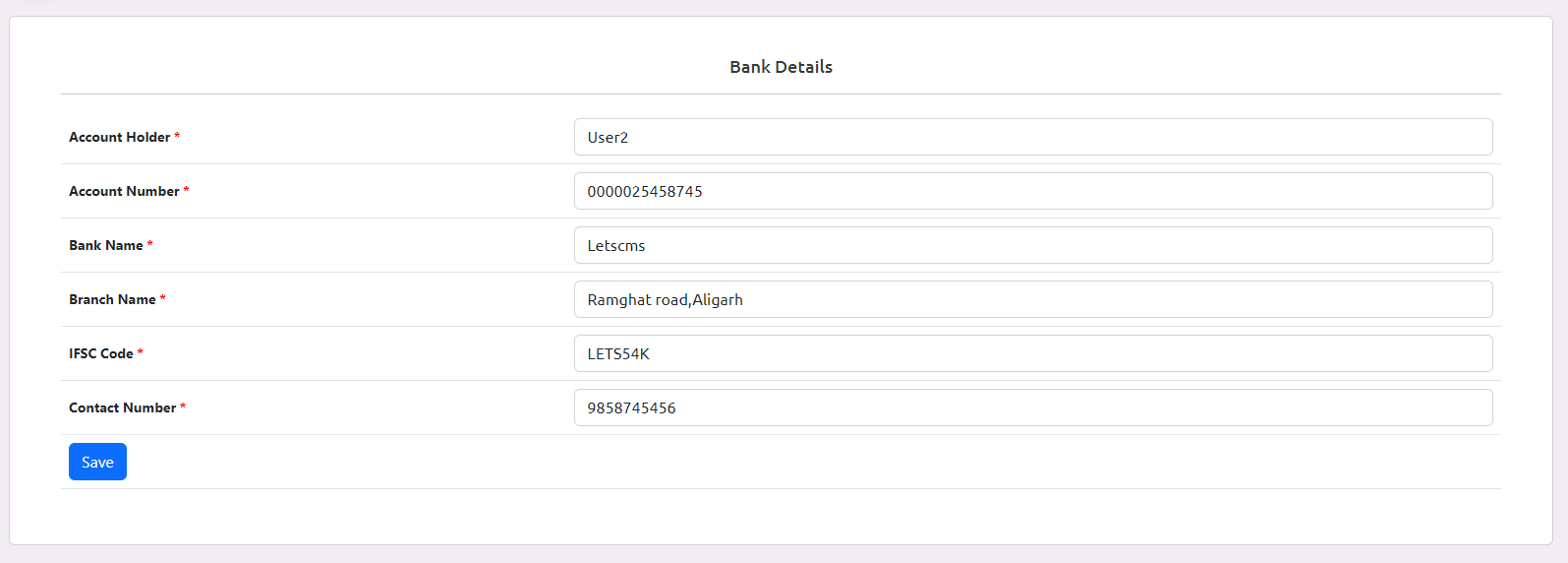 unilevel mlm Bank Details
